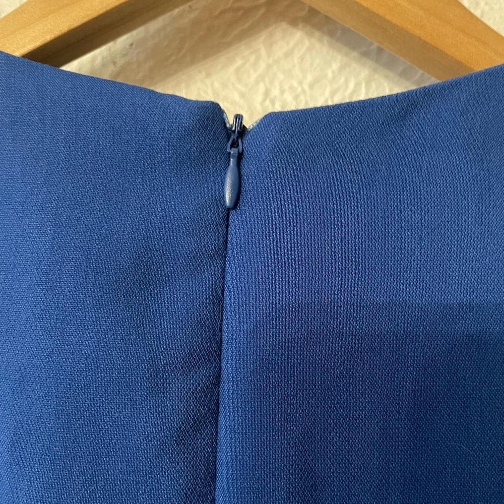 DO+BE Cobalt Blue Sleeveless Tie Front Sheath Dress Medium - Picture 4 of 6
